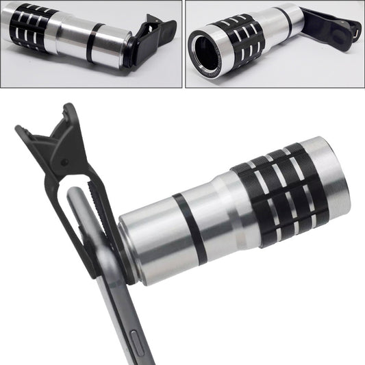 12 times telescopic lens universal collar clip cell phone accessories 12X high-definition outdoor filming long coke