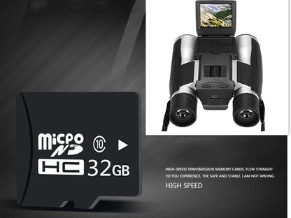 32GB microSDHC card with a drone in the background