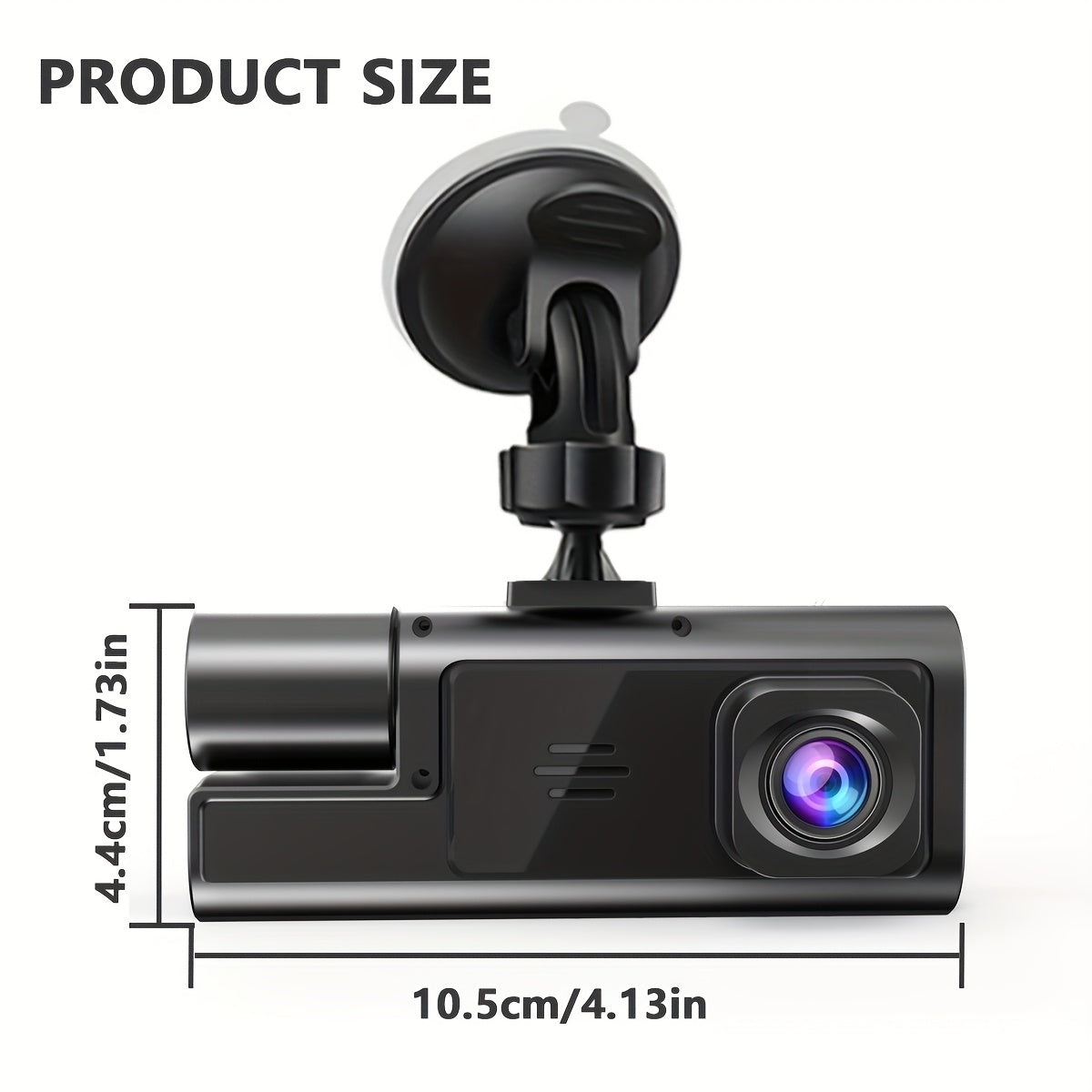 3-Lens HD 1080P Dash Cam | Parking Monitor & Rearview Reversing Camera