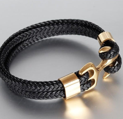 Nautical Style | Stainless Steel Anchor Bracelet Men's Stainless Steel Anchor Bracelet Vi | Ectron Online