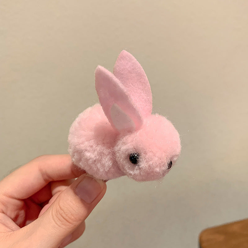 Cute Bunny Kids Barrette – Soft 3D Hair Clip for Girls Cute Bunny Three-dimensional Barrettes C | Ectron Online