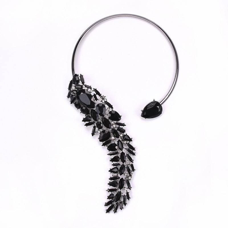 Luxury Full Diamond Flower Necklace - Sparkling Statement Luxury Full Diamond Flower Necklace | Ectron Online