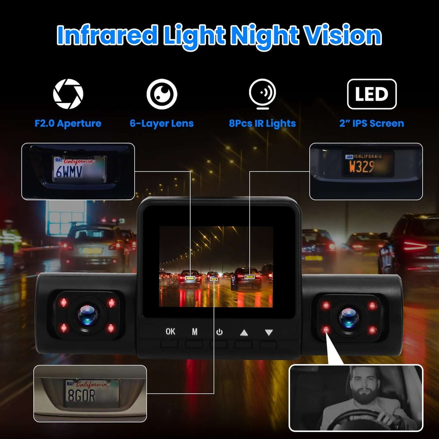 360° View 4-Channel Dash Cam - 1080P FHD Front & Triple Cabin/Rear Cameras 1Pc 360 Degree View FHD 4 Channel Dash C | Ectron Online