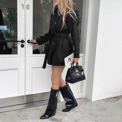 Women's Long Sleeve Sweater Overcoat Coat