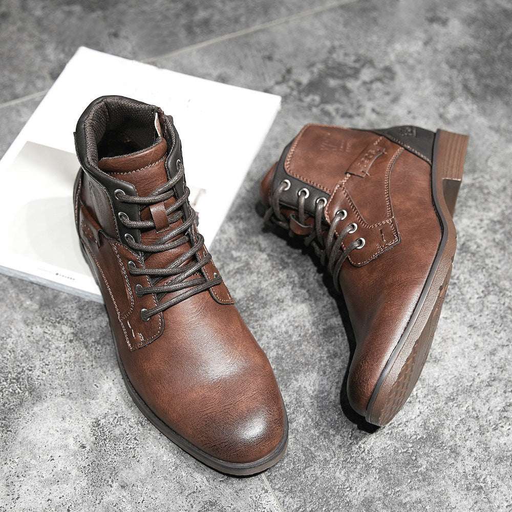 Men’s Vintage Leather Martin Boots – Classic & Durable Men's vintage leather Martin boots | Ectron Online