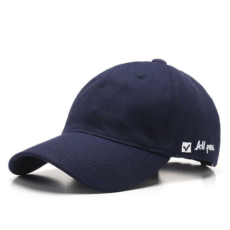 Soft Top Side Letter Embroidered Cap