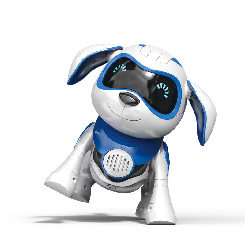 Baby teaches Roque robot dog