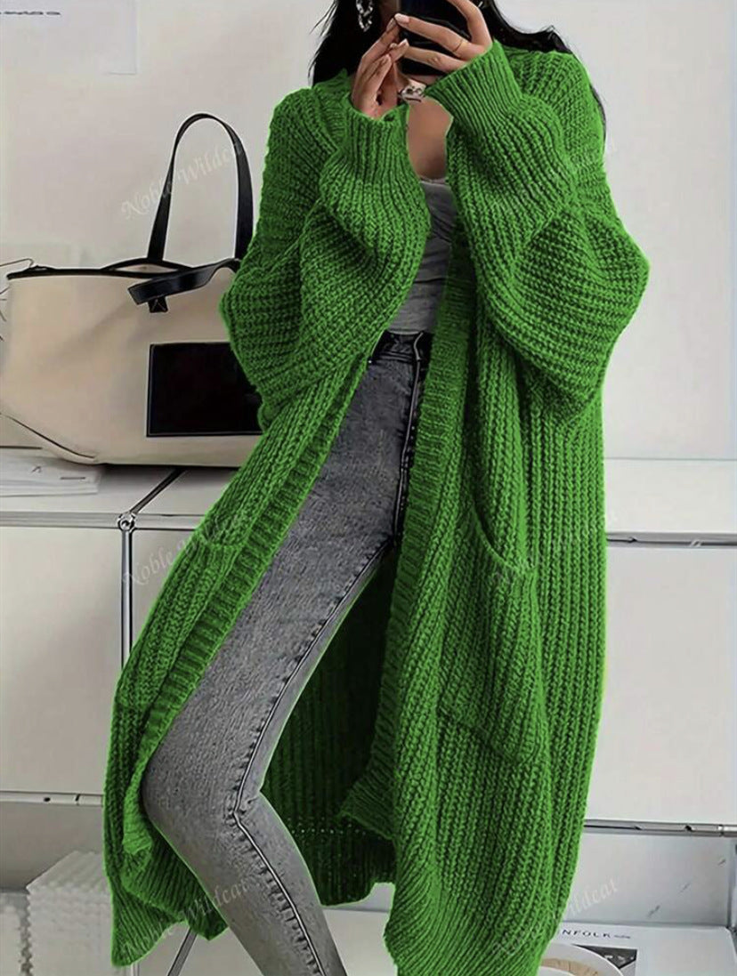 Women's Idle Style Loose Knitted Coat | Thick Oversized Cardigan Idle Style Loose Thick Knitted Coat For | Ectron Online