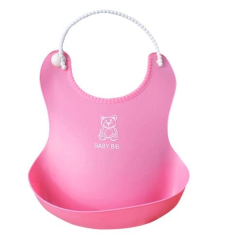 {{ brand }} Waterproof Silicone Bib for Baby pink - Bibs
