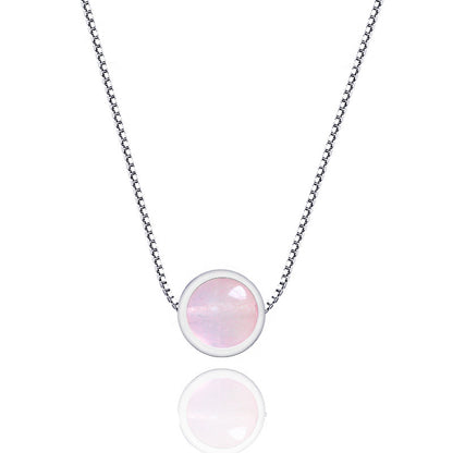 925 Sterling Silver Strawberry Quartz Necklace