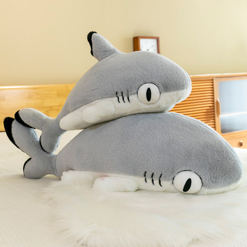 Creative Shark Cat Pillow Plush Toy Cute Comforting Doll Children's Large Sleeping Legs Birthday Gift