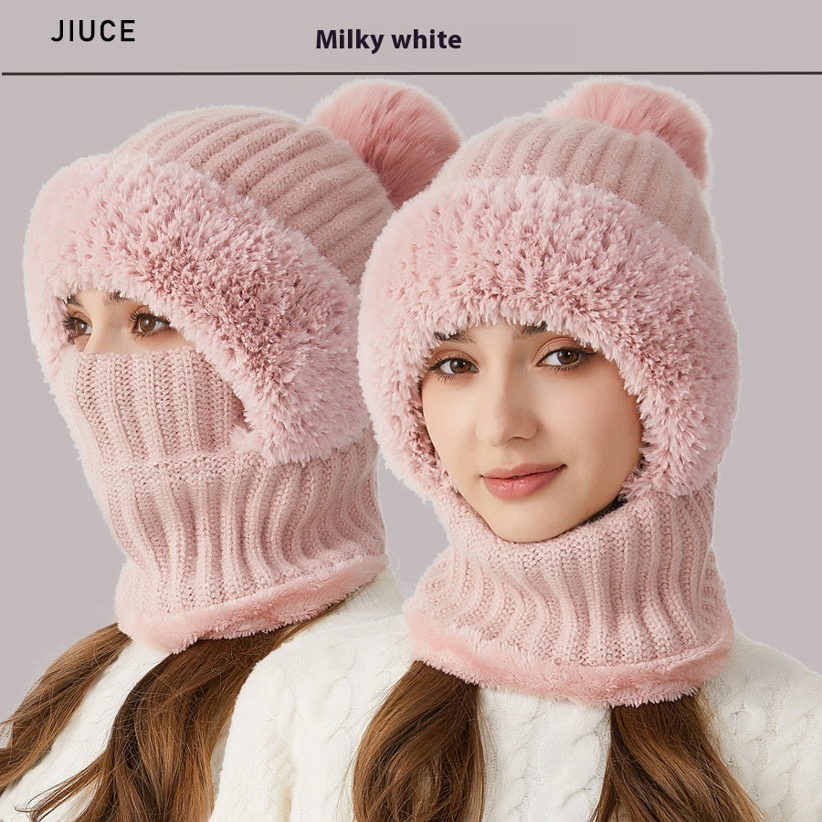 3-in-1 High Elastic Knitted Hat | Scarf & Mask One-Piece Winter Set High Elastic Solid Color Knitted Hat Sca | Ectron Online