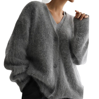 Women's Imitation Marten Cardigan | Loose Idle Style Sweater Coat 2024 Cross-border Hot Sale Spring And Au | Ectron Online