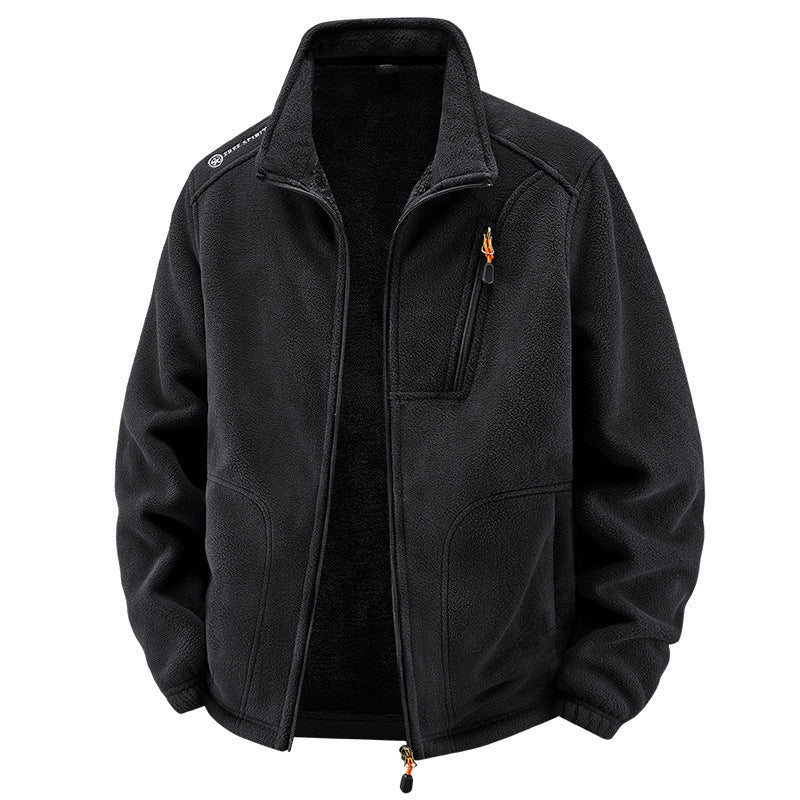 men's warm padded jacket with velvet lining