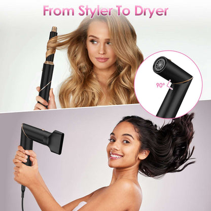 5-in-1 Hot Air Styler & Automatic Wrap Curler - Pro Hair Dryer Brush 1Pc 5 In 1 Hot Air Styler Straightener C | Ectron Online