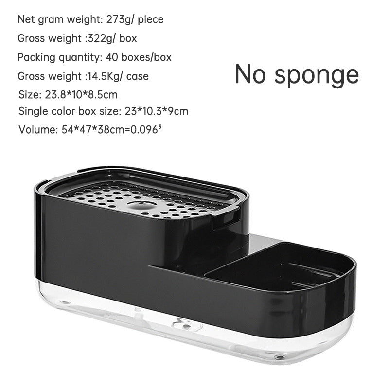 Press-Type Soap Dispenser | Easy-to-Use Soap Dispenser Kitchen Press Type Manual Soap Dispenser Dish washing Liquid Dispenser Storage Box Sponge Soap Dispenser | Ectron Online
