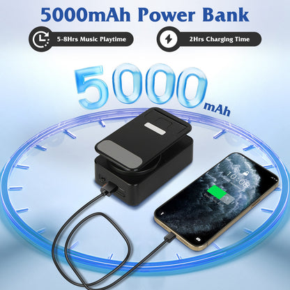 4-in-1 Wireless Speaker & Phone Stand | 5000mAh Power Bank with RGB 1Pc 4 In 1 Foldable Wireless Speaker Pho | Ectron Online