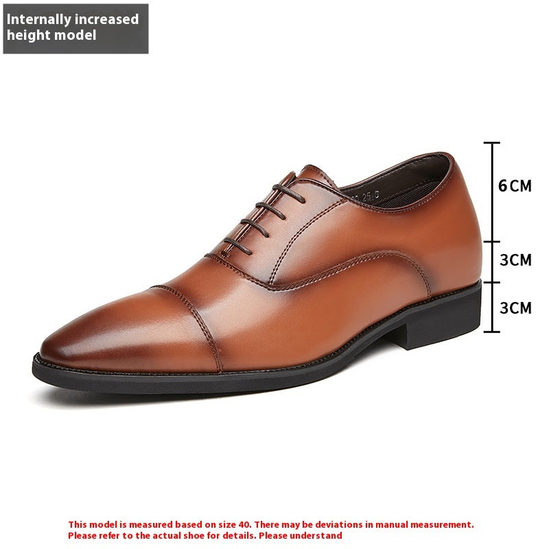 Height Increasing Oxford Shoes – Formal Soft Bottom Business Wear New Height Increasing Insole Business Formal Wear Soft Bottom Oxford Shoes | Ectron Online