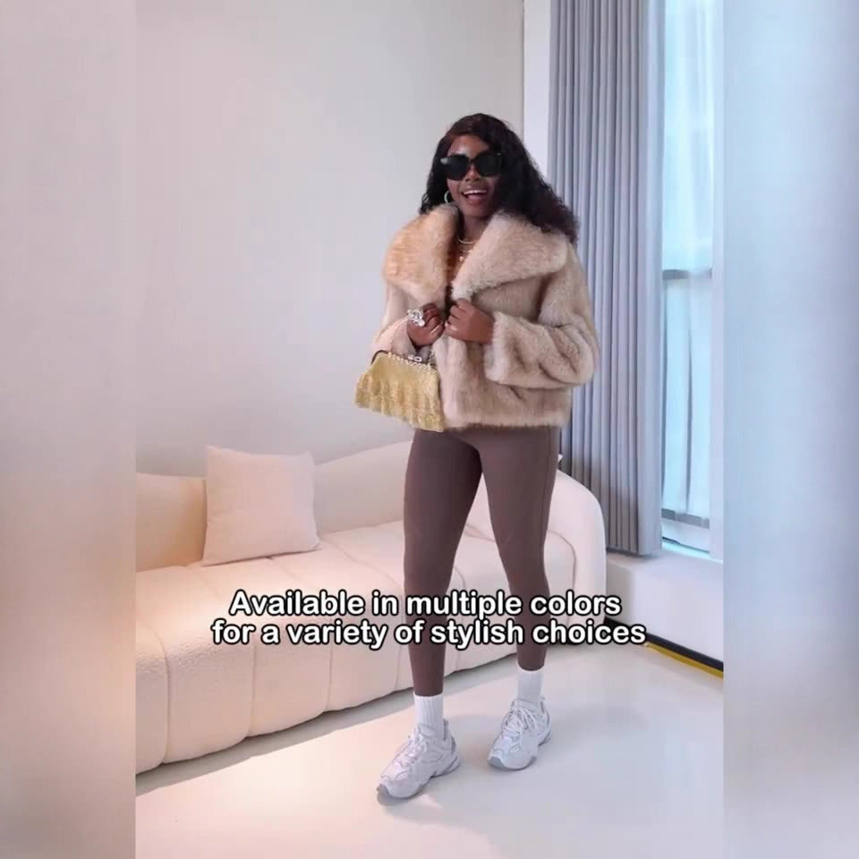 Gradient Faux Fur Coat