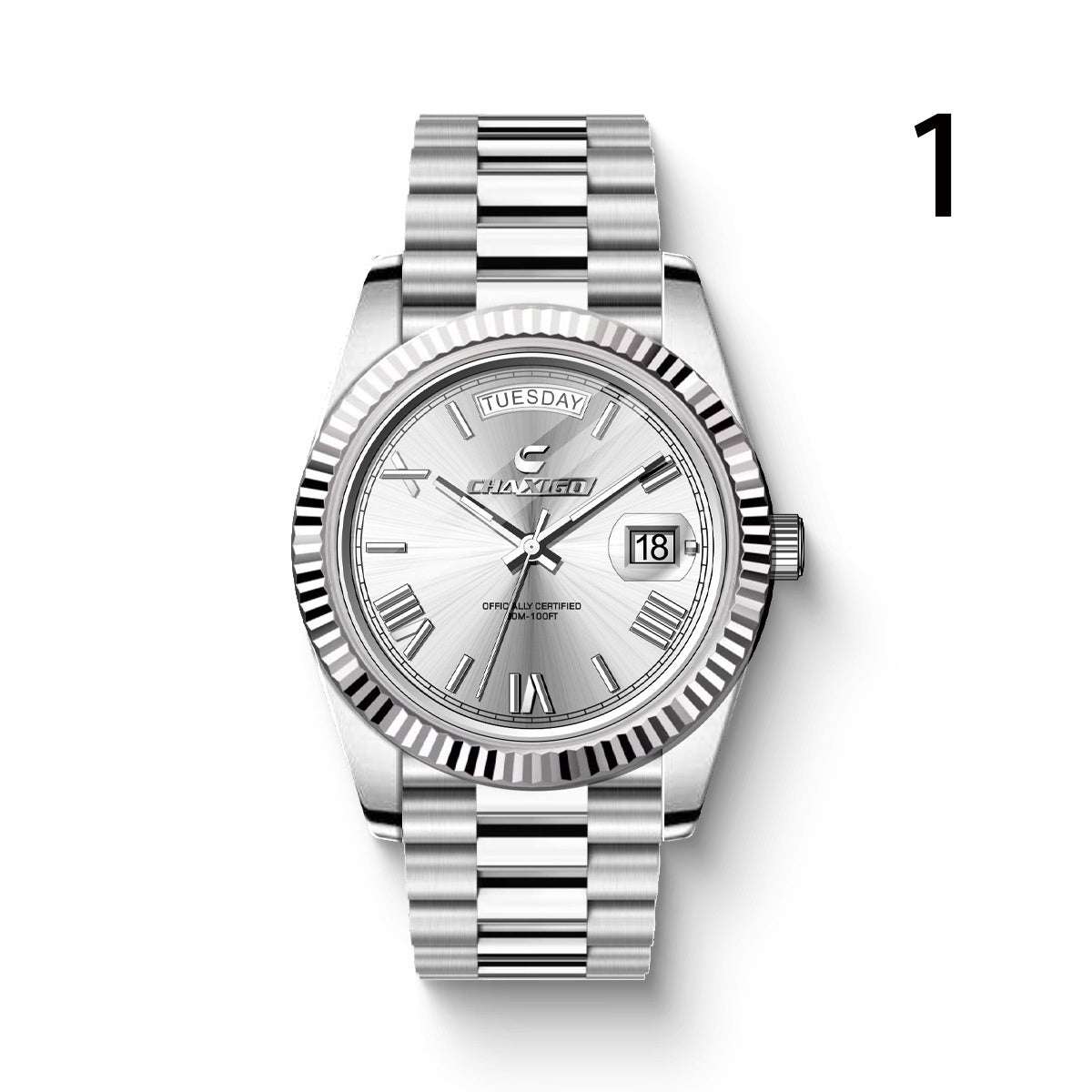 Men's Fashion Quartz Watch Fashion Men's Watch Steel Band Large Dia | Ectron Online
