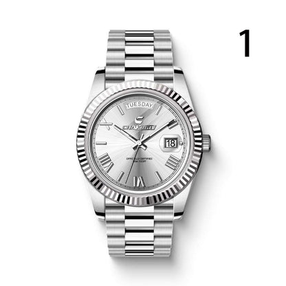 Men's Fashion Quartz Watch Fashion Men's Watch Steel Band Large Dia | Ectron Online