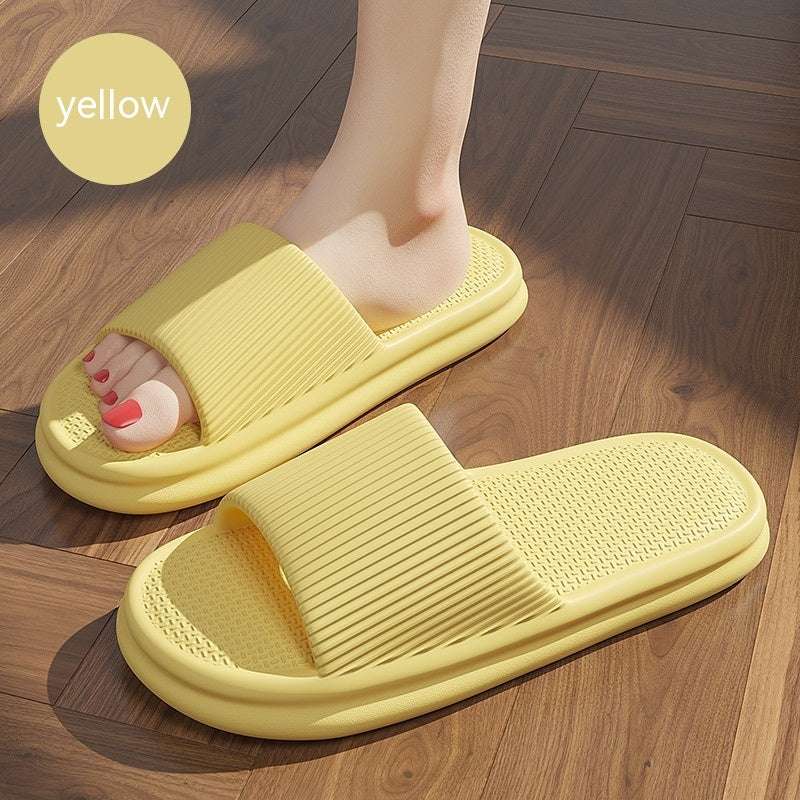 Striped Design Home Slippers For Women Men Soft Anti-slip Floor Bathroom Slippers Solid House Shoes Striped Design Home Slippers For Women M | Ectron Online