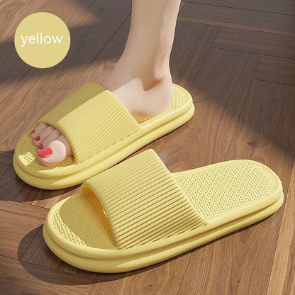 Striped Design Home Slippers For Women Men Soft Anti-slip Floor Bathroom Slippers Solid House Shoes Striped Design Home Slippers For Women M | Ectron Online