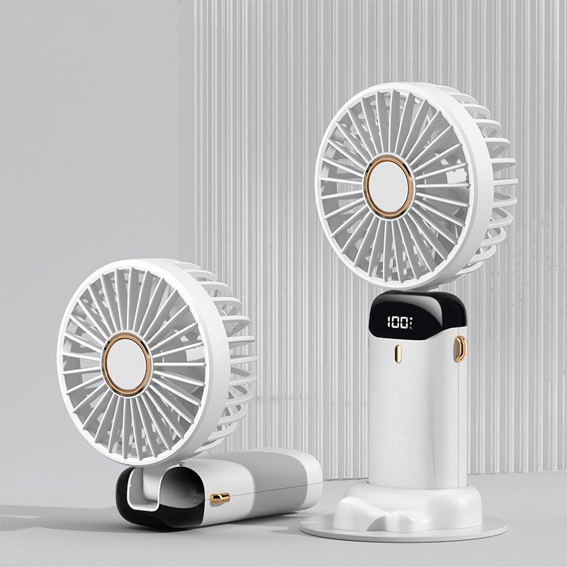 USB Rechargeable Mini Portable Handheld Electric Fan Foldable Neck Hanging Outdoor Fan Adjustable 5 Speed Powerful Air Cooler Mini Portable Handheld Electric Fan | Ectron Online