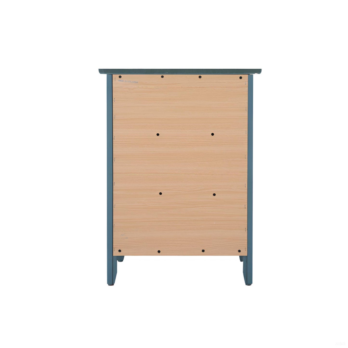 Teal Accent Nightstand - Modern Bedside Table with Storage