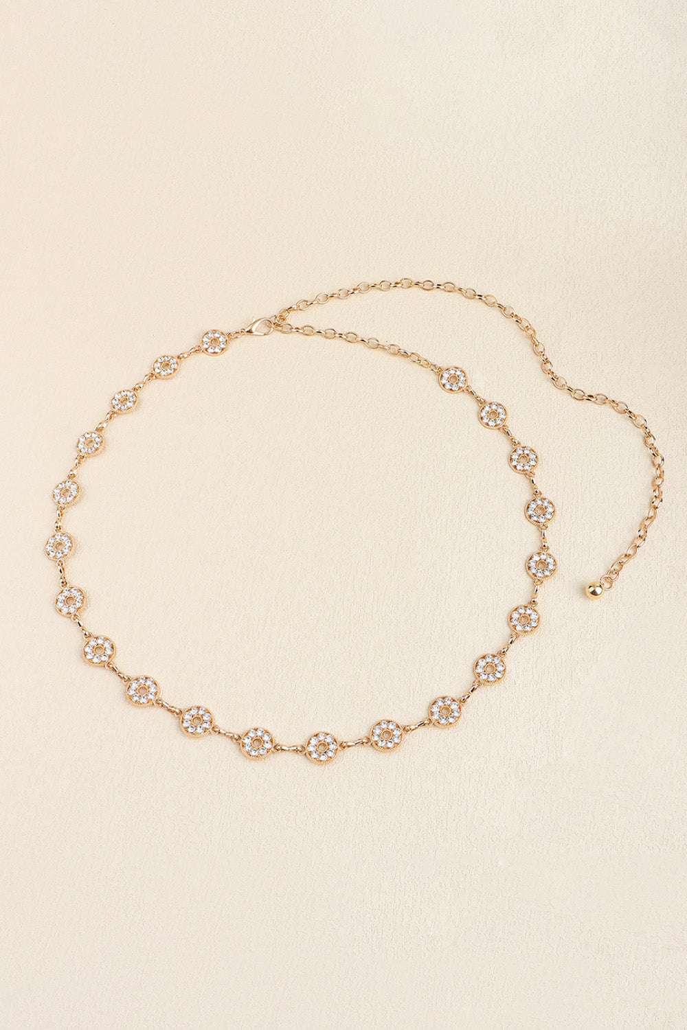 Rhinestone Decor Zinc Alloy Belt