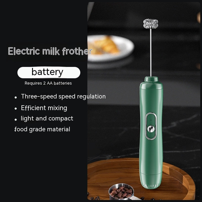 Milk Frother Egg Beater Coffee Frother Household Electric Milk Stirring Battery Handheld Blender