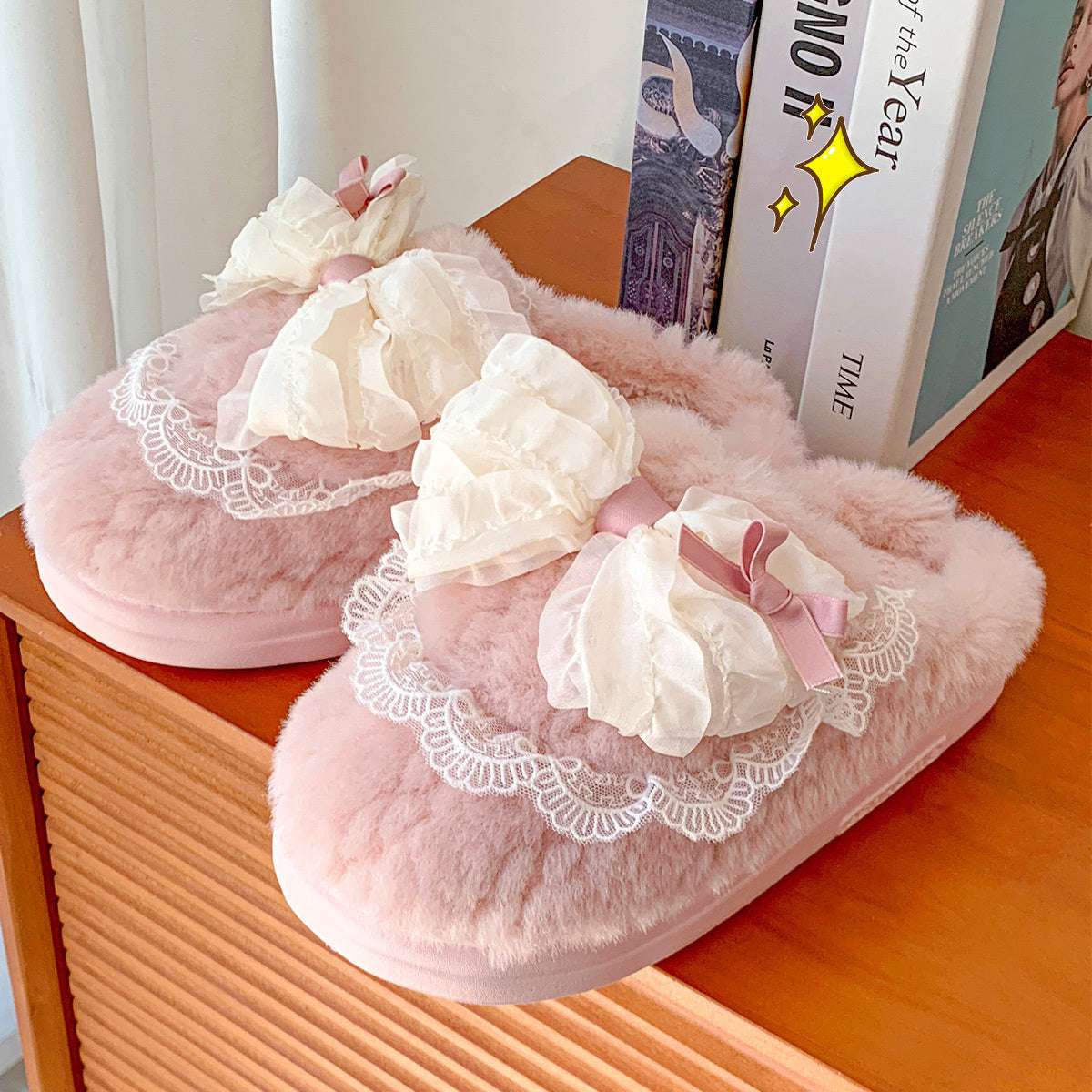 Girls' Warm Plush Slippers – Indoor & Outdoor Autumn Comfort Indoor Warm Girl Plush Slippers For Home | Ectron Online