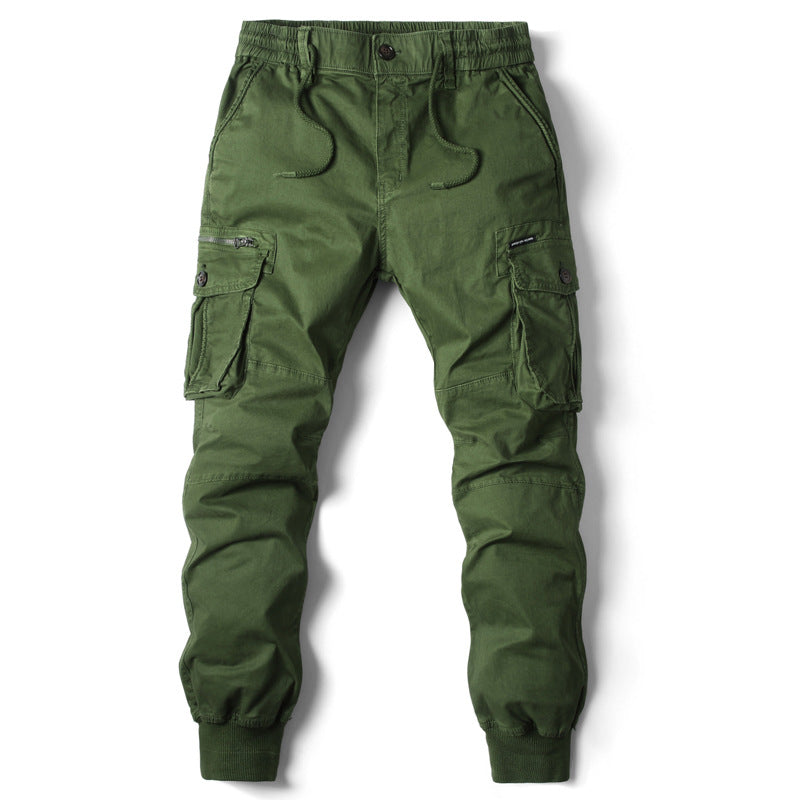 Men's Multi-Pocket Skinny Working Pants