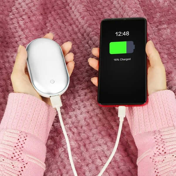 2-in-1 Rechargeable Hand Warmer & 5000mAh Power Bank - Portable Heat Portable Hand Warmer 5000mAh Power Bank | Ectron Online