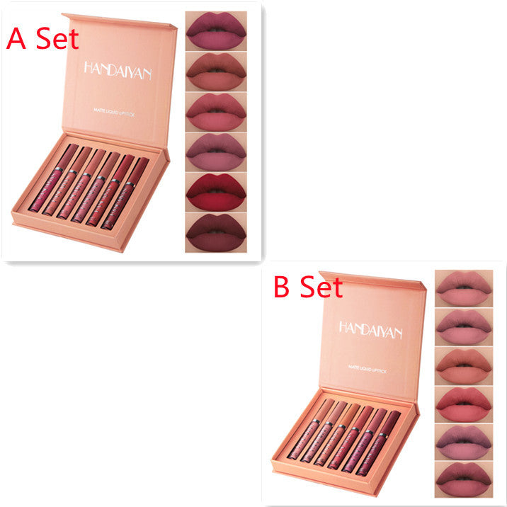 Handaiyan Matte Liquid Lipstick – Waterproof, Non-Stick Mini Gloss Handaiyan Matte Lip Glaze Liquid Lipstic | Ectron Online