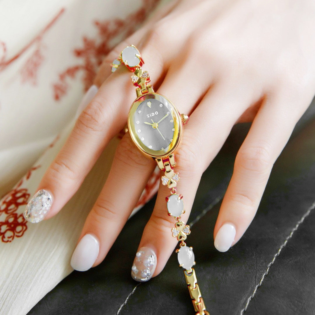 Simple | Elegant Quartz Diamond | Watch for Women Simple Fashion Temperament Entry Lux Quartz Diamond Waterproof Women's Wrist Watch | Ectron Online