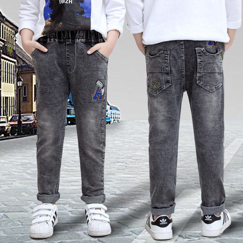 Boys' Velvet Jeans | Autumn & Winter Boys Jeans Autumn And Winter New One-pie | Ectron Online