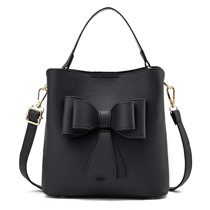 Classic Bow Bucket Crossbody Bag - Large Capacity Women's Handbag Classic Bucket Bow Women's Crossbody Bag | Ectron Online