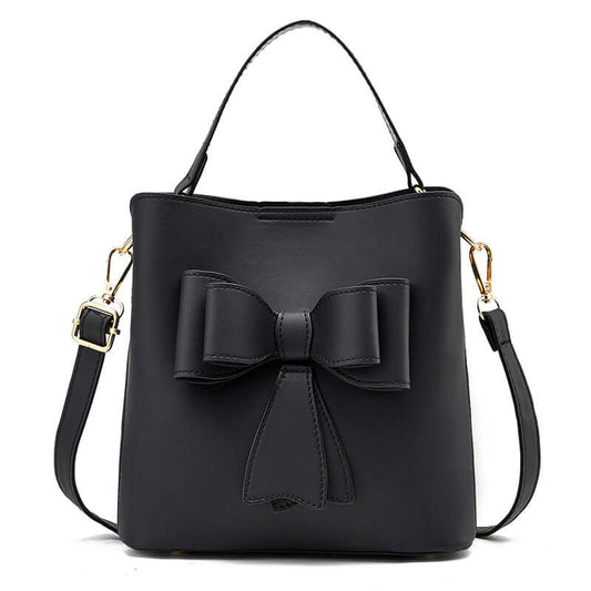 Classic Bow Bucket Crossbody Bag - Large Capacity Women's Handbag Classic Bucket Bow Women's Crossbody Bag | Ectron Online
