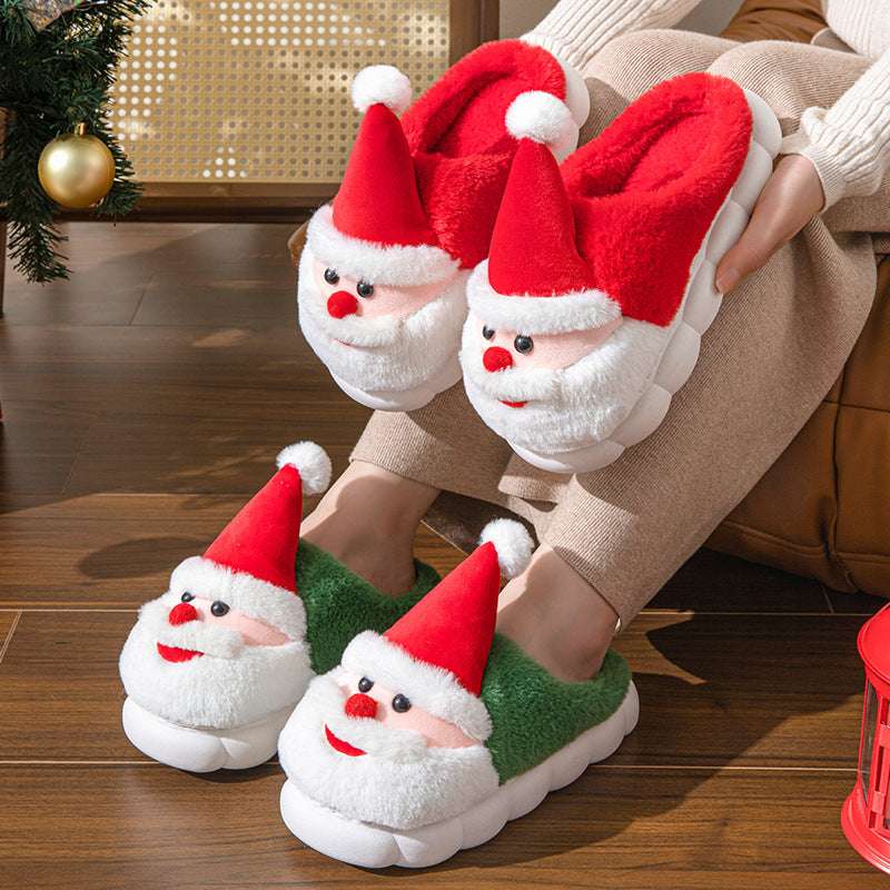 Santa Claus Thick-Soled Slippers – Non-Slip & Warm Home Shoes Santa Claus Home Thick-soled Non-slip Sl | Ectron Online