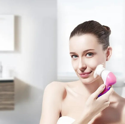 5-in-1 Waterproof Facial Cleansing Brush Facial Cleansing Brush Waterproof Face S | Ectron Online