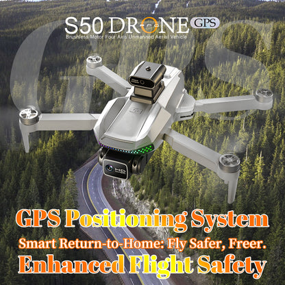 S50 PRO GPS Drone with 4.5" Screen Remote | 6K HD & Obstacle Avoidance S50 PRO GPS Drone With 2 Batteries, 4.5- | Ectron Online