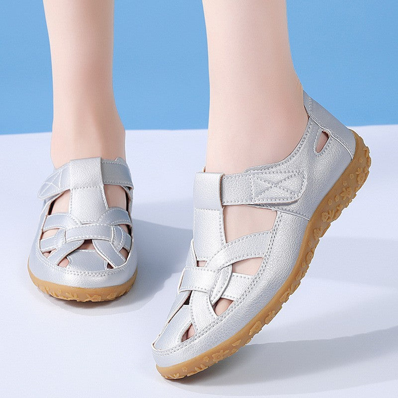 Beach Hollowed Flat Sandals – Fashionable Summer Footwear Beach Hollowed Fashion Flat Sandals | Ectron Online