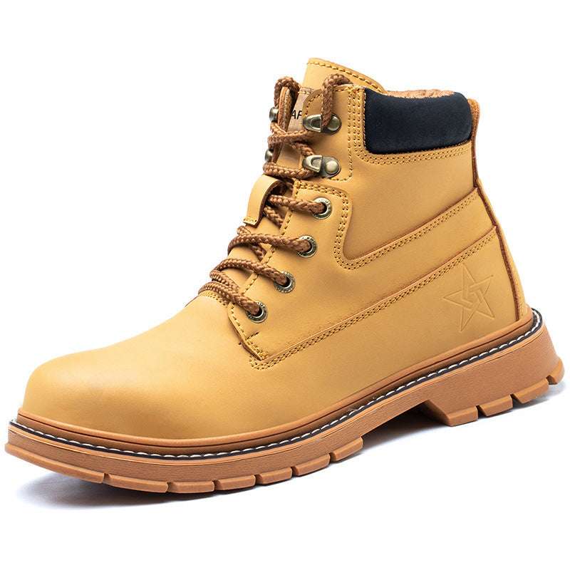 New Microfiber Leather High-Top Safety Shoes – Steel Toe & Anti-Puncture New Microfiber Leather Safety High-top S | Ectron Online