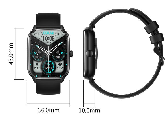 Full Screen Exercise Smartwatch - Heart Rate Meter & Music Playback