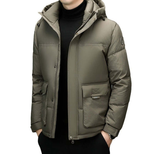 Short Casual Hooded White Duck Down Winter Jacket Winter White Duck Down Short Casual Hood | Ectron Online