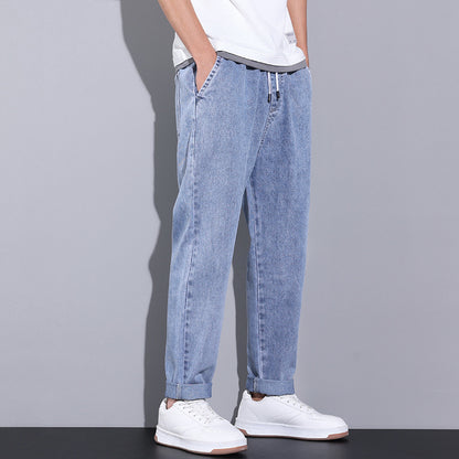 Men's Summer Wide Leg Jeans Summer Loose Wide Leg Jeans Pants Men Fa | Ectron Online