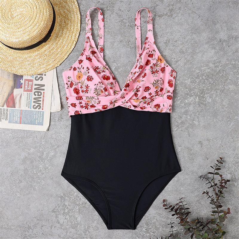 Slimming Color Matching One-piece Bikini Swimsuit For Women Slimming Color Matching One-piece Bikini | Ectron Online
