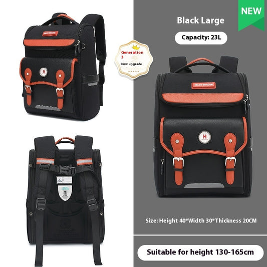 Primary School Students Grade One Two Three To Six Children Burden Relief Spine Protection Super Lightweight Backpack
