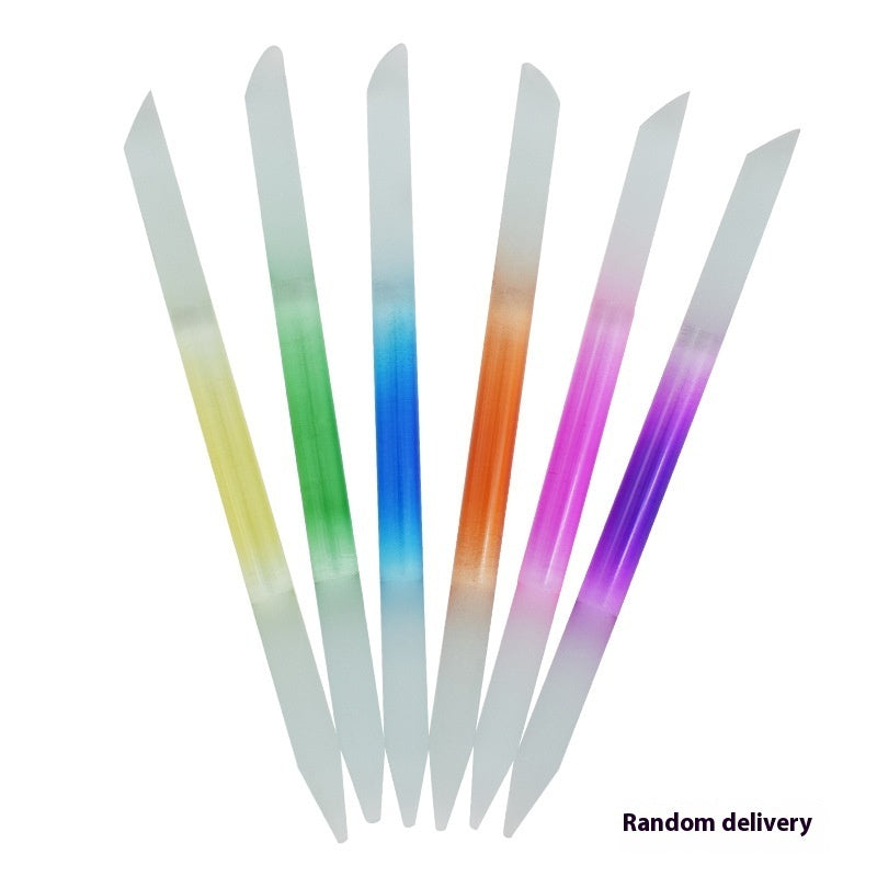 Full-Colour Glass Nail File – Double-Headed Precision Tool Full-color Cylindrical Glass Nail File M | Ectron Online